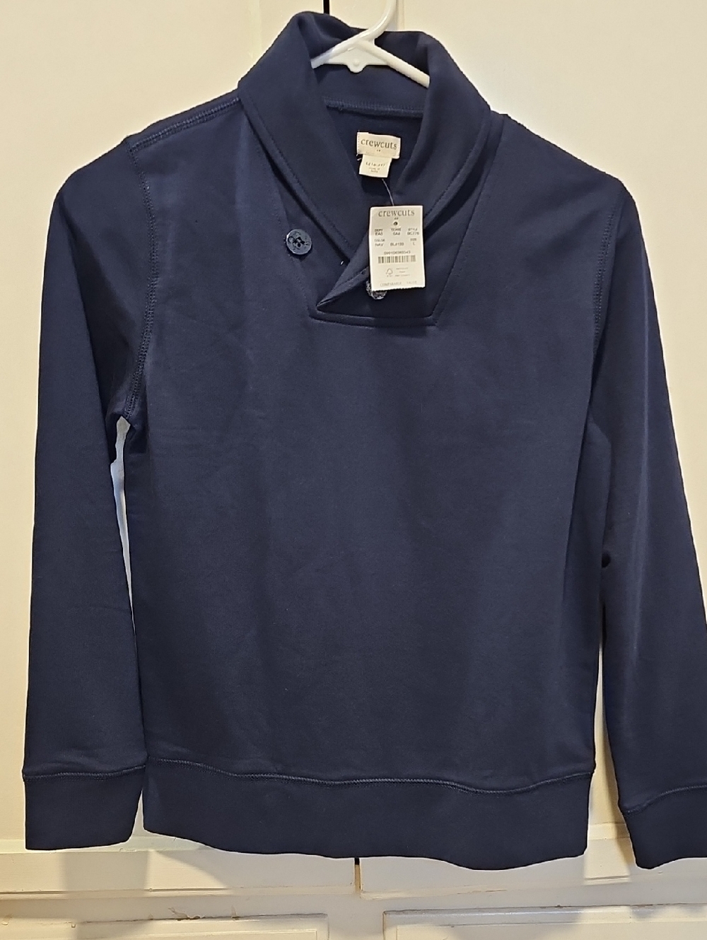 Moving Sale! Crewcuts Boys Navy Turtleneck Button-Detail Sweater
